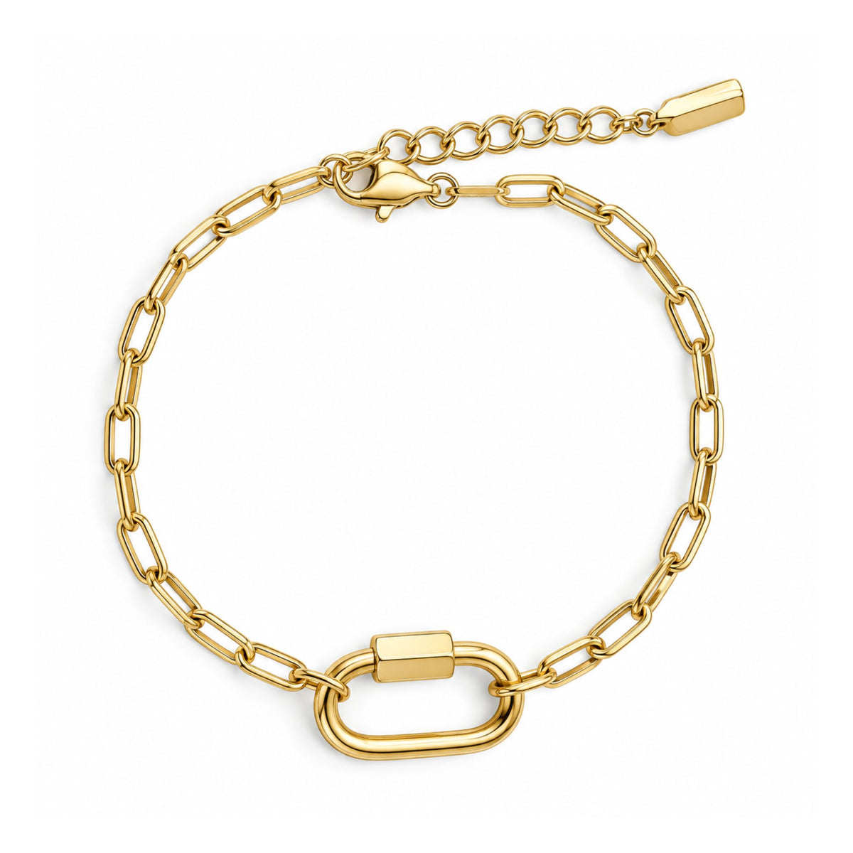 Fine Paperclip - Gold Bracelet