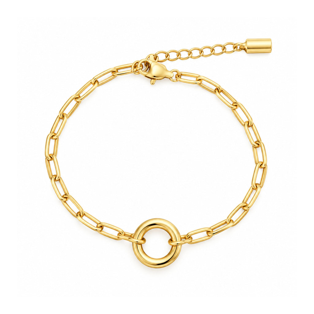 Fine Paperclip - Gold Bracelet