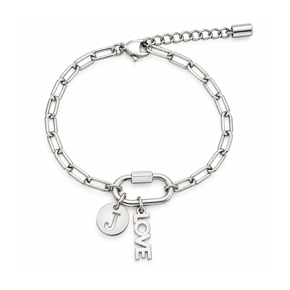 Fine Paperclip - Silver Bracelet