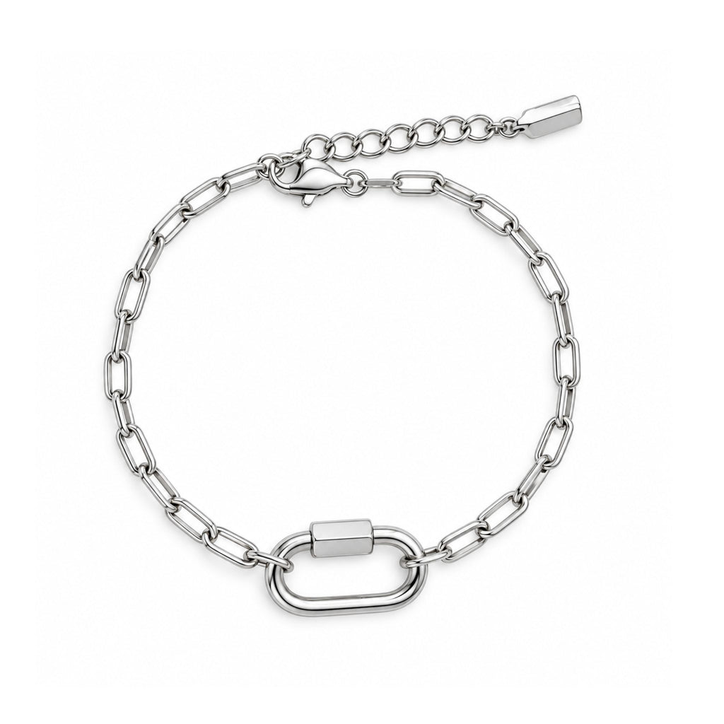 Fine Paperclip - Silver Bracelet