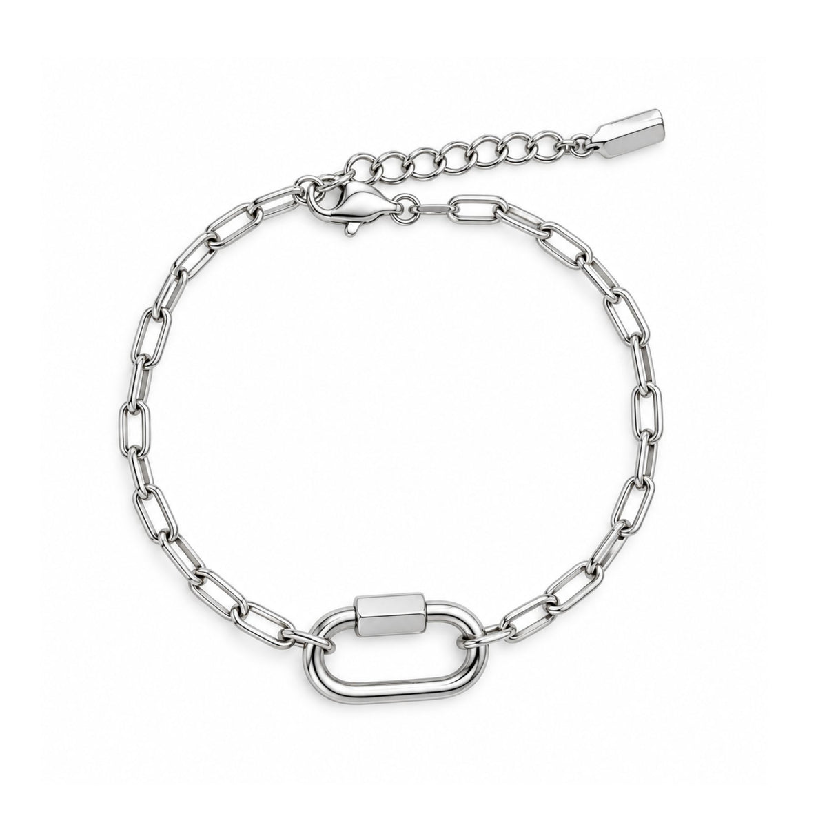 Fine Paperclip - Silver Bracelet